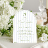 Elegante Arch Sage Green & Blue Bridal Luncheon Einladung