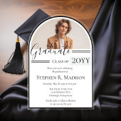 Elegante Arched Foto Graduation Party Acryleinladungen
