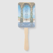 Elegante Arches of Italy Romantic Lake Como Weddin Fächer (Rückseite)