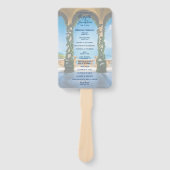 Elegante Arches of Italy Romantic Lake Como Weddin Fächer (Vorderseite)