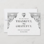 Elegante Architektur der Renaissance Dankeskarte (Vorderseite)