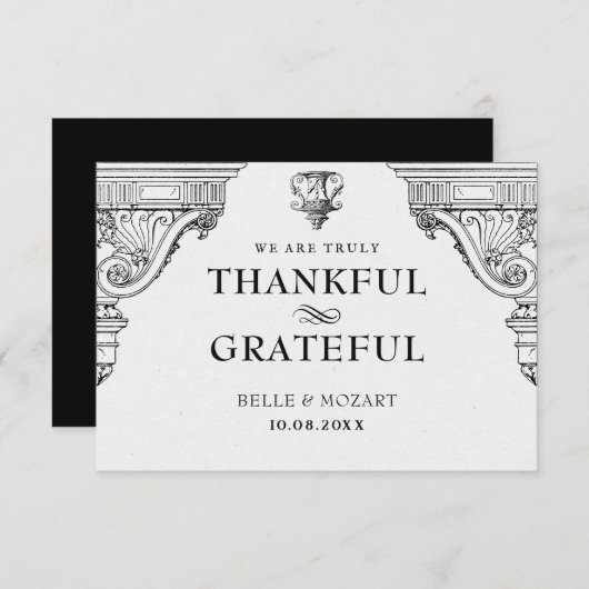 Elegante Architektur der Renaissance Dankeskarte (Vorne/Hinten)