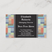 Elegante Architektur-Retro geometrisches Muster Visitenkarte (Vorderseite)