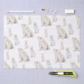 Elegante arktische Winterschneetiere Seidenpapier (Handwerk)