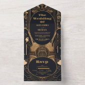 Elegante Art Deco All In One Einladung (Innen Boden)