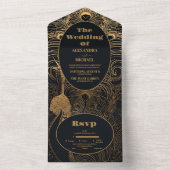Elegante Art Deco All In One Einladung (Innen Boden)