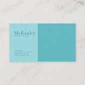 Elegante Art Deco Aquamarin und Gold Visitenkarte (Rückseite)