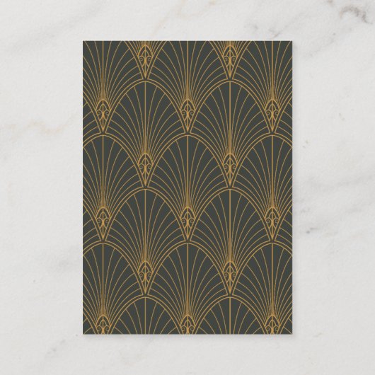 Elegante Art Deco Begleitkarte (Rückseite)