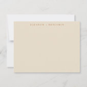 Elegante Art Deco Burnt Orange Wedding Individuell Mitteilungskarte (Vorderseite)