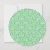 Elegante Art Deco Damask Formal Round Wedding RSVP Einladung (Rückseite)