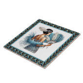 Elegante Art Deco Dame Fliese (Seite)