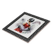 Elegante Art Deco Dame Fliese (Seite)