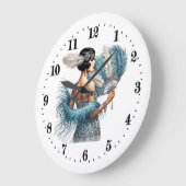 Elegante Art Deco Dame Große Wanduhr (Winkel)