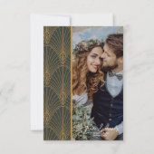 Elegante Art Deco Dankeskarte (Vorderseite)