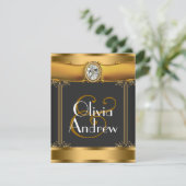 Elegante Art Deco Einladung (Stehend Vorderseite)