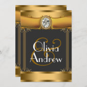 Elegante Art Deco Einladung (Vorne/Hinten)