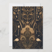 Elegante Art Deco Einladung (Rückseite)