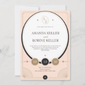 Elegante Art Deco Einladung (Vorderseite)