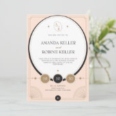 Elegante Art Deco Einladung (Stehend Vorderseite)