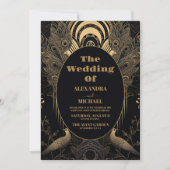 Elegante Art Deco Einladung (Vorderseite)