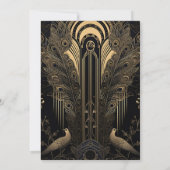 Elegante Art Deco Einladung (Rückseite)