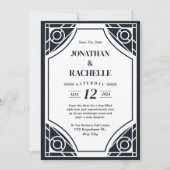 Elegante Art Deco Einladung (Vorderseite)