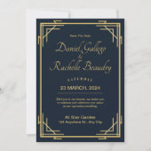 Elegante Art Deco Einladung (Vorderseite)