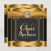 Elegante Art Deco Einladung (Vorne/Hinten)