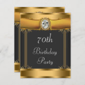 Elegante Art Deco Einladung (Vorne/Hinten)