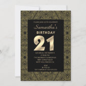 Elegante Art Deco Einladung (Vorderseite)