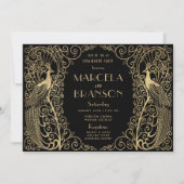 Elegante Art Deco Einladung (Vorderseite)