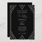 Elegante Art Deco Einladung (Vorne/Hinten)