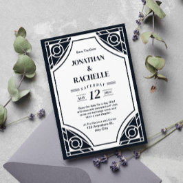 Elegante Art Deco Einladung