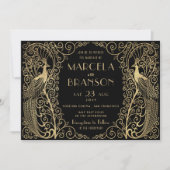 Elegante Art Deco Einladung (Vorderseite)