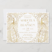 Elegante Art Deco Einladung (Vorderseite)