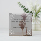 Elegante Art Déco Einladung zur Hochzeit (Stehend Vorderseite)