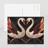 Elegante Art Deco Feiertagspostkarte (Vorne/Hinten)