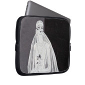 Elegante Art Deco Flapper-Braut-Illustration Laptopschutzhülle (Vorne Rechts)