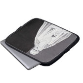 Elegante Art Deco Flapper-Braut-Illustration Laptopschutzhülle (Vorne Knopf)