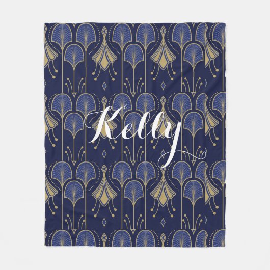 Elegante Art Deco Fleecedecke (Vorderseite)