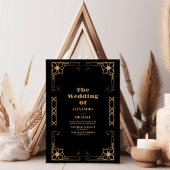 Elegante Art Deco Frame Wedding Einladung