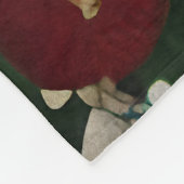 Elegante Art Deco Frauen mit großer Blume Kunst, D Fleecedecke (Ecke)