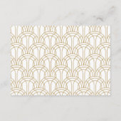 Elegante Art Deco Gatsby 1920er Hochzeitsdetails Begleitkarte (Rückseite)