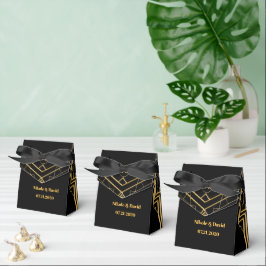 Elegante Art Deco Gatsby Gastgeschenk Hochzeit Box Geschenkschachtel