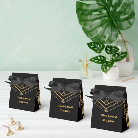 Elegante Art Deco Gatsby Gastgeschenk Hochzeit Box Geschenkschachtel (Zahlreiche)