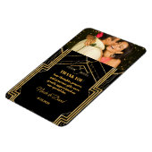 Elegante Art Deco Gatsby Wedding Magnet (Linke Seite)
