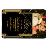 Elegante Art Deco Gatsby Wedding Magnet (Horizontal)