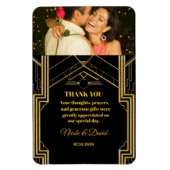 Elegante Art Deco Gatsby Wedding Magnet (Vertikal)