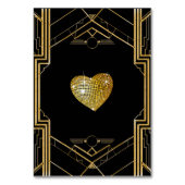 Elegante Art Deco Gatsby Wedding Tischnummer (Rückseite)