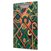 Elegante Art Deco Geometric Klemmbrett (Links)